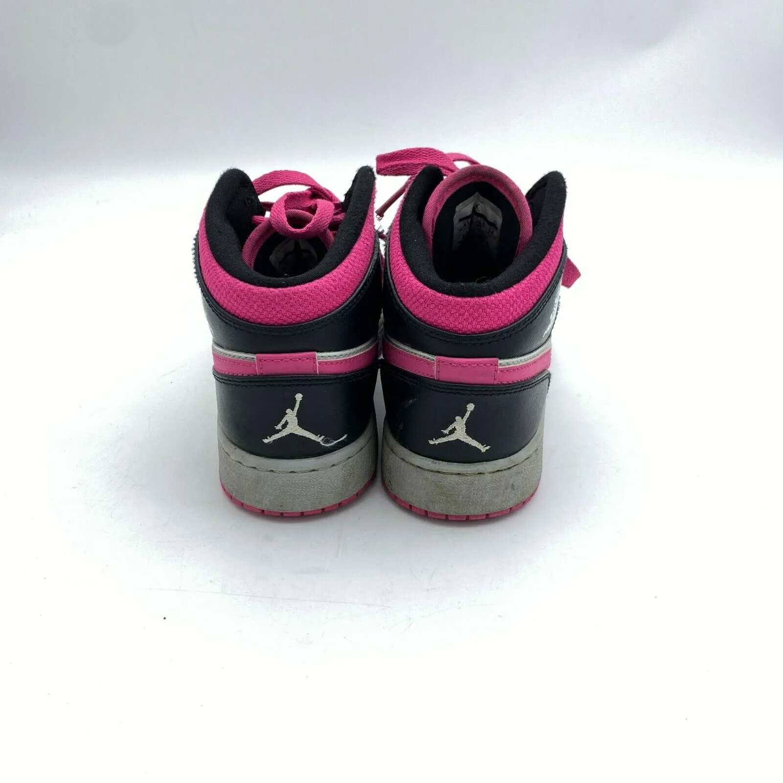 Air Jordan 1 Mid GS 'Black Vivid Pink' 555112-009 Size 6Y
