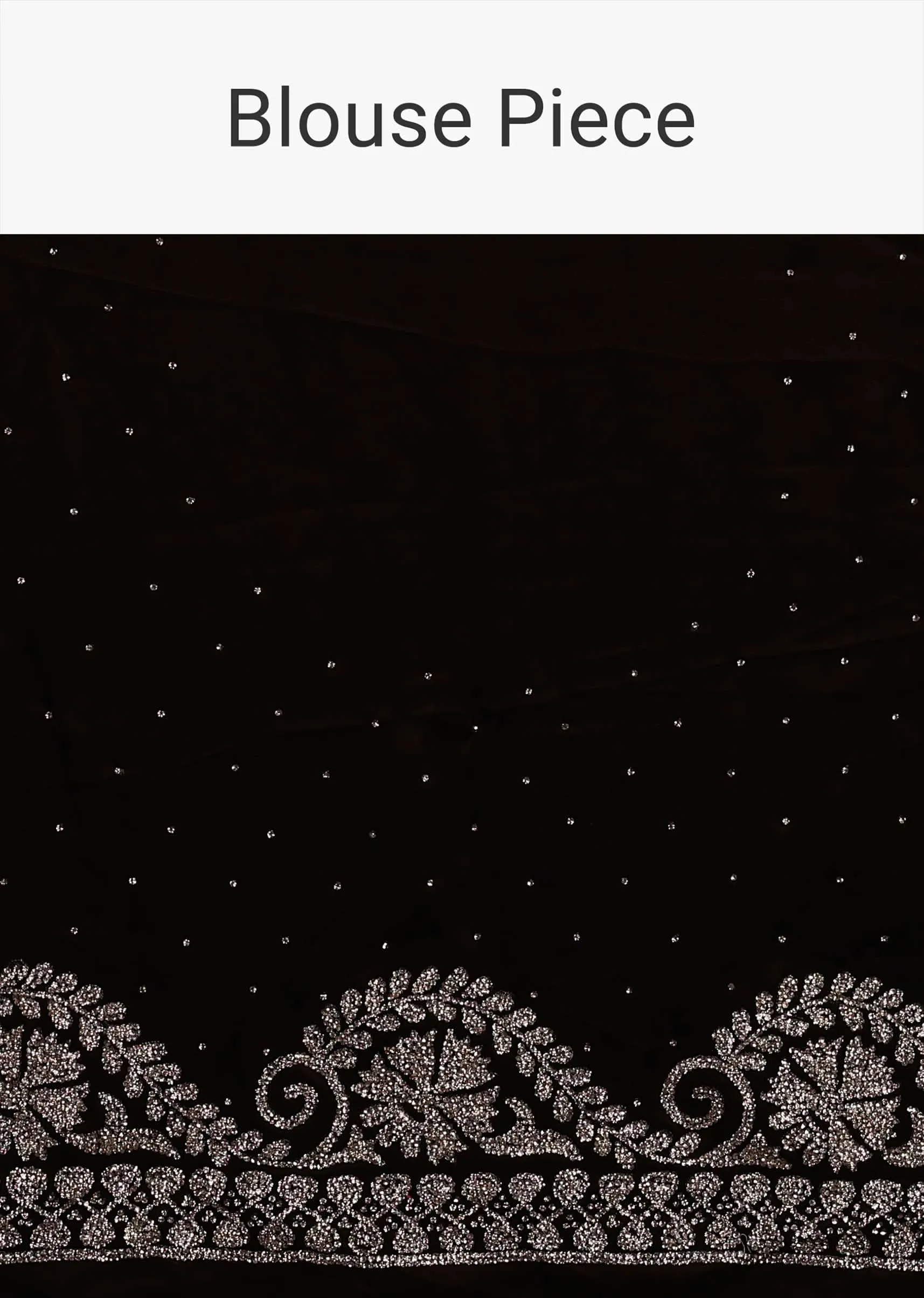Black Satin Saree Swarovski Stonework