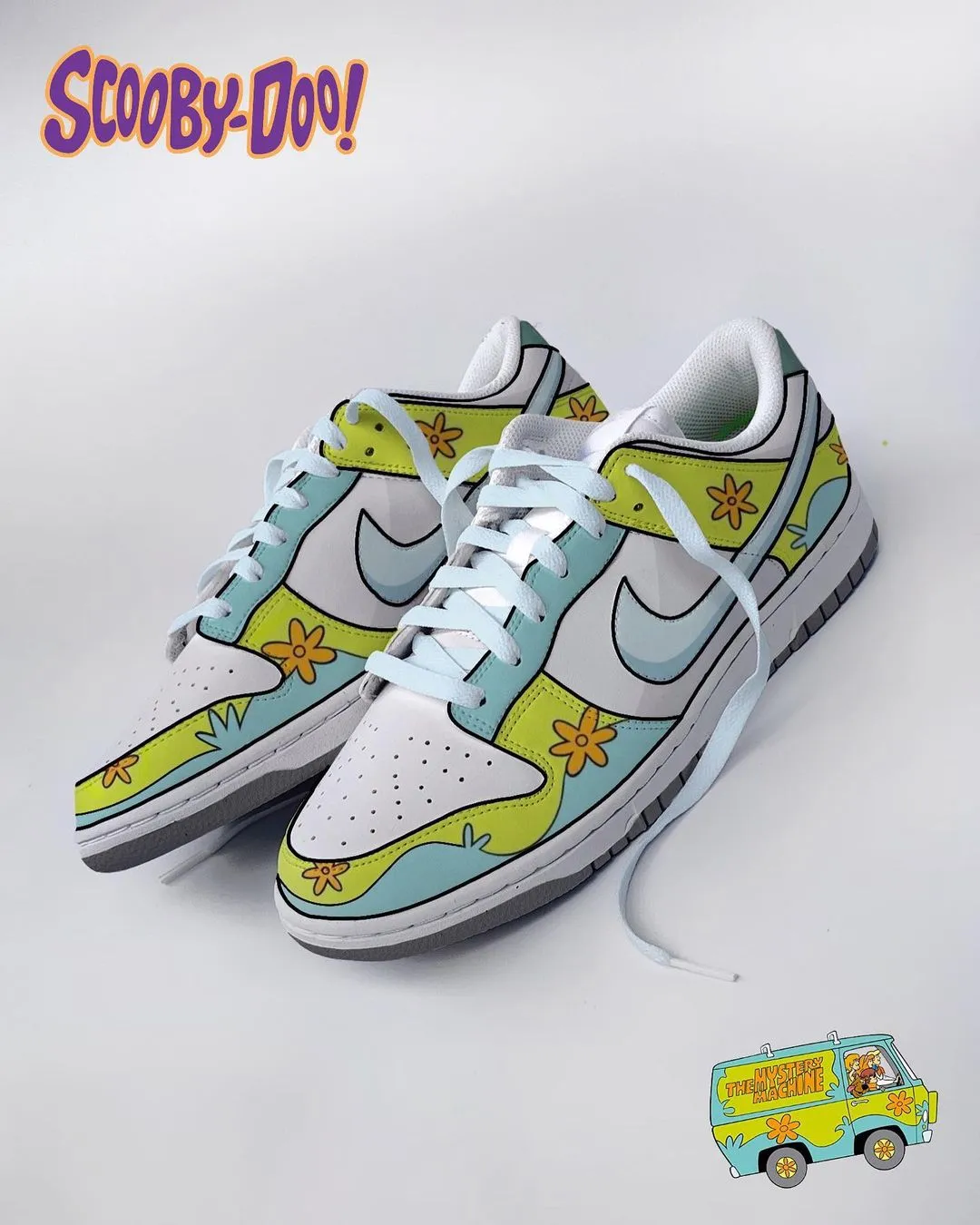 Cartoon Blue Purpie Orange Black Green Custom Air Force 1