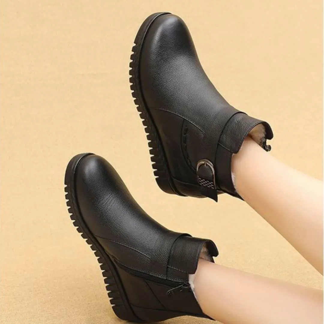 Cuzcare Orthopedic Women Boot Arch Support Warm Fur AntiSlip Ankle Boots