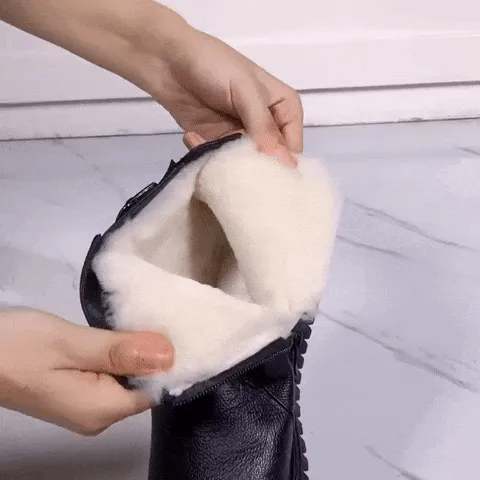 Cuzcare Orthopedic Women Boot Arch Support Warm Fur AntiSlip Ankle Boots