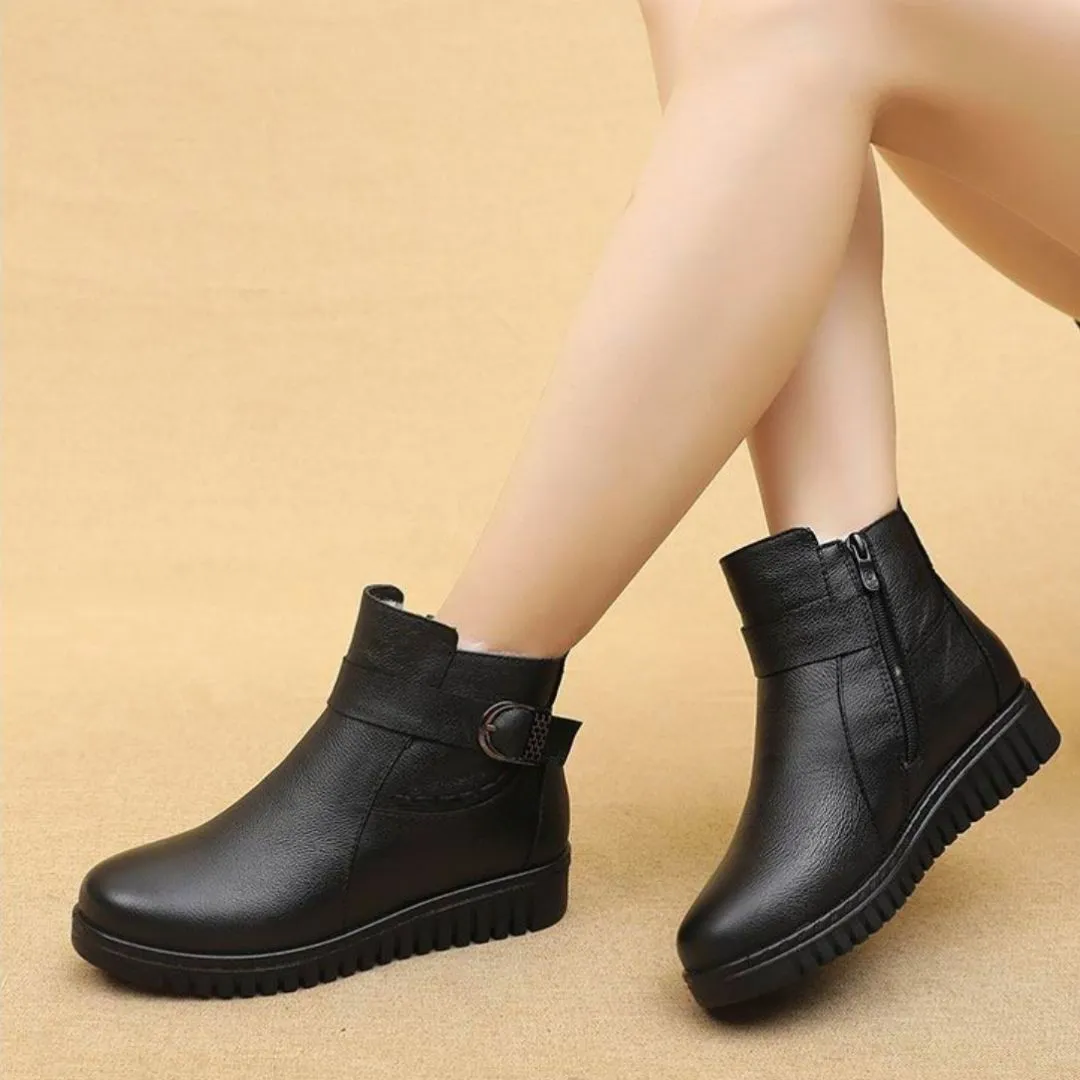 Cuzcare Orthopedic Women Boot Arch Support Warm Fur AntiSlip Ankle Boots