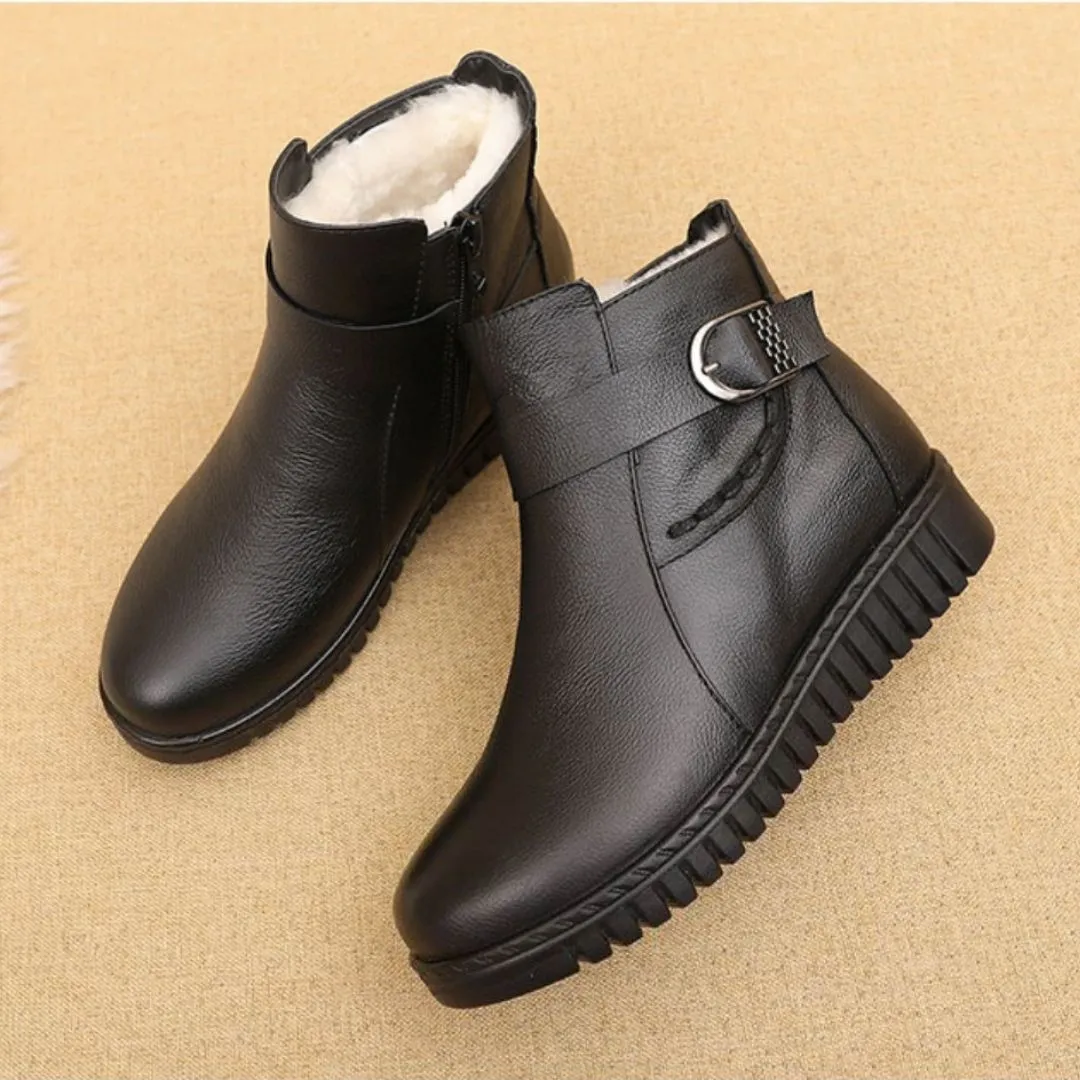 Cuzcare Orthopedic Women Boot Arch Support Warm Fur AntiSlip Ankle Boots