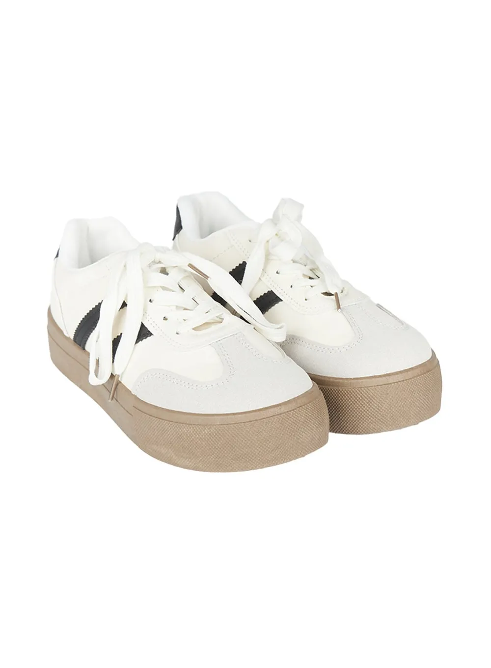 Faux Leather Trendy Sneakers CA510