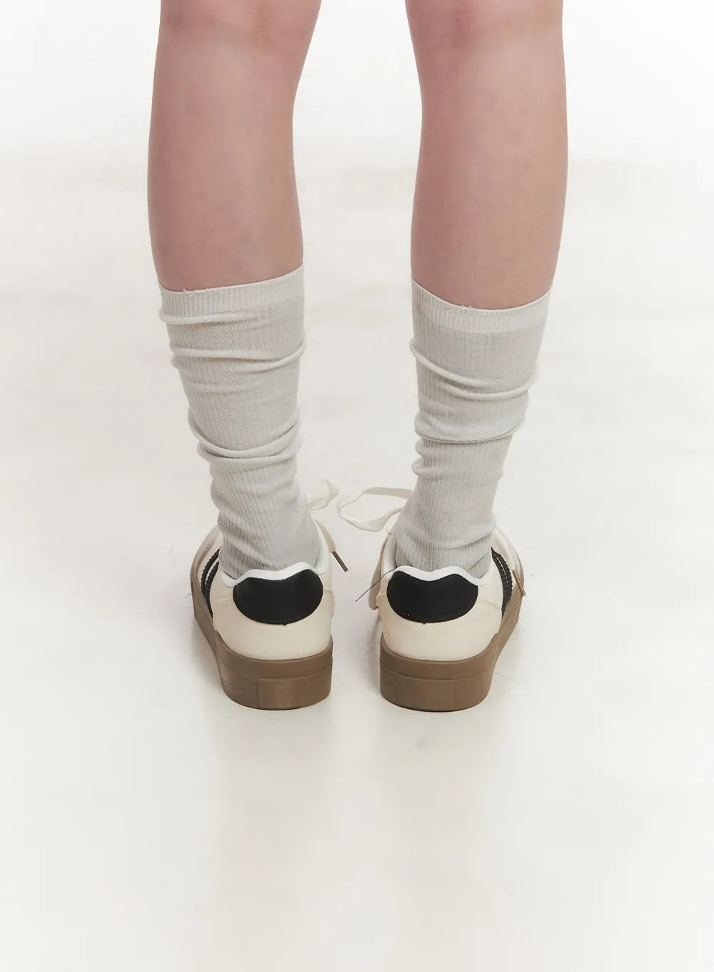Faux Leather Trendy Sneakers CA510