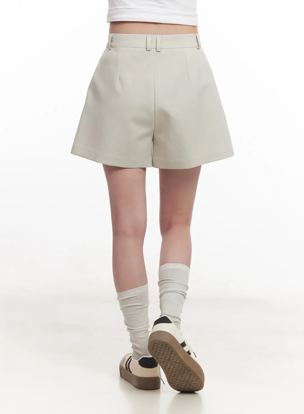 Faux Leather Trendy Sneakers CA510