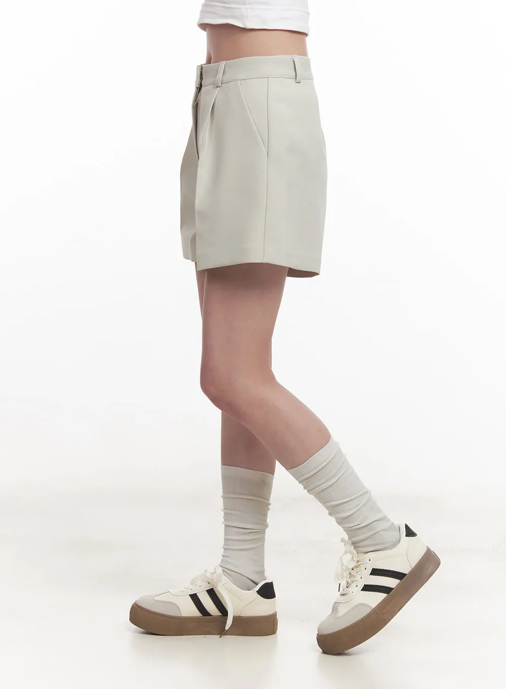 Faux Leather Trendy Sneakers CA510