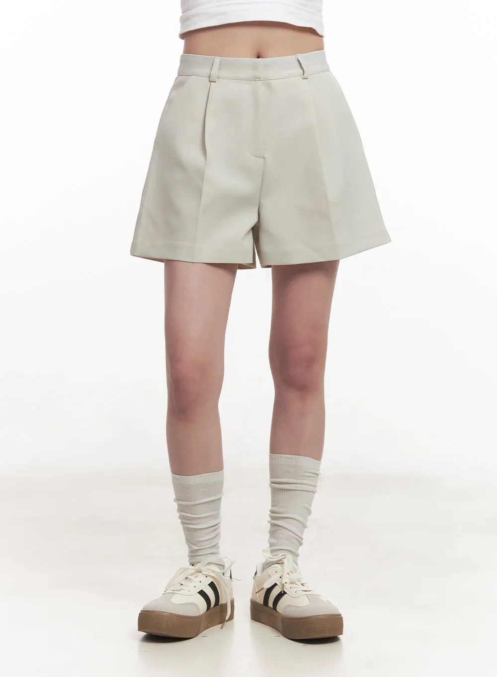 Faux Leather Trendy Sneakers CA510