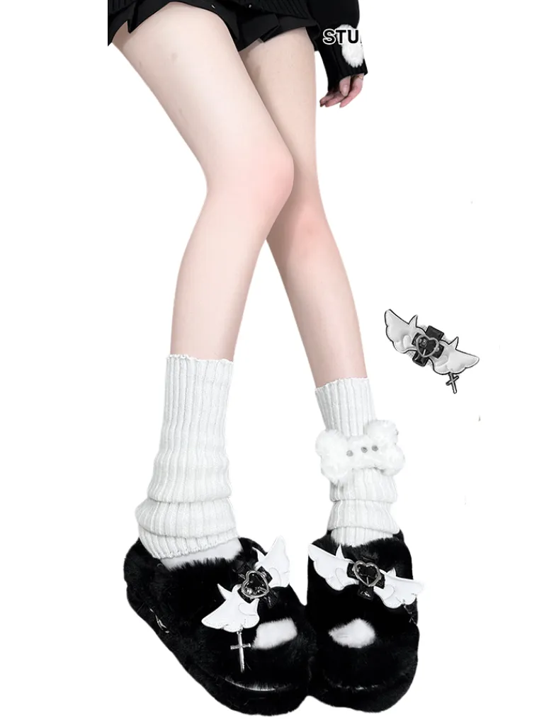 Fur Platform Slippers DeVille Shoes Angel