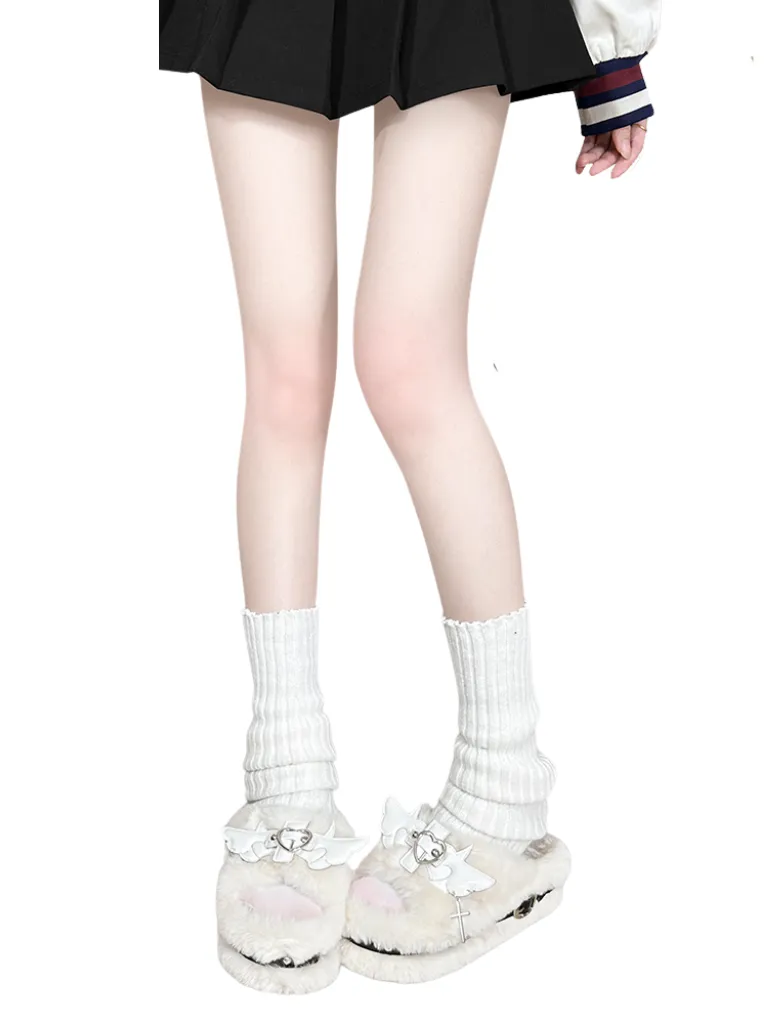 Fur Platform Slippers DeVille Shoes Angel