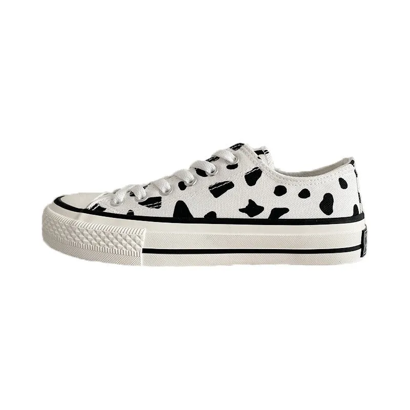 Kawaii Cow Print Canvas Shoes