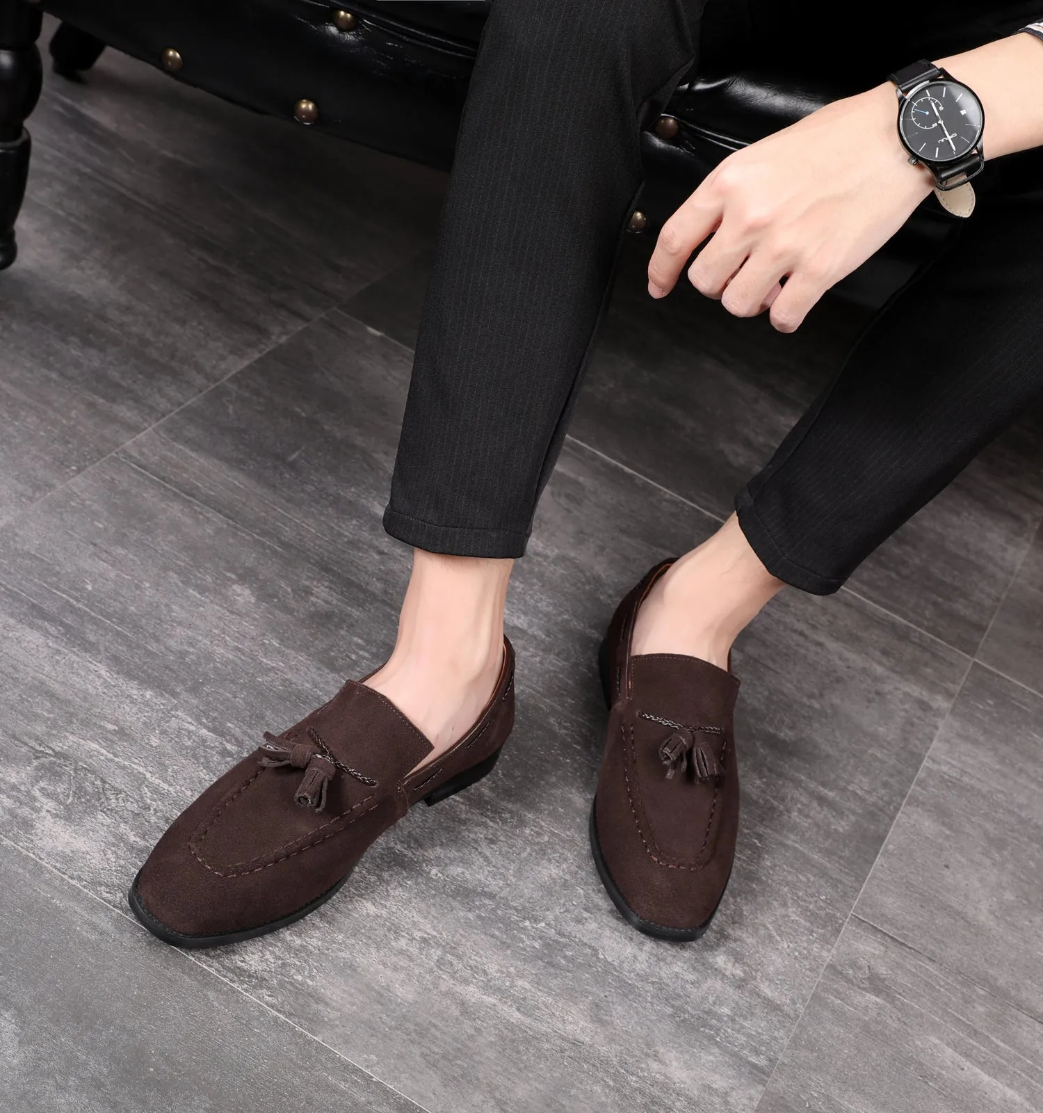 Men's Tassel Bicycle Toe Loafers