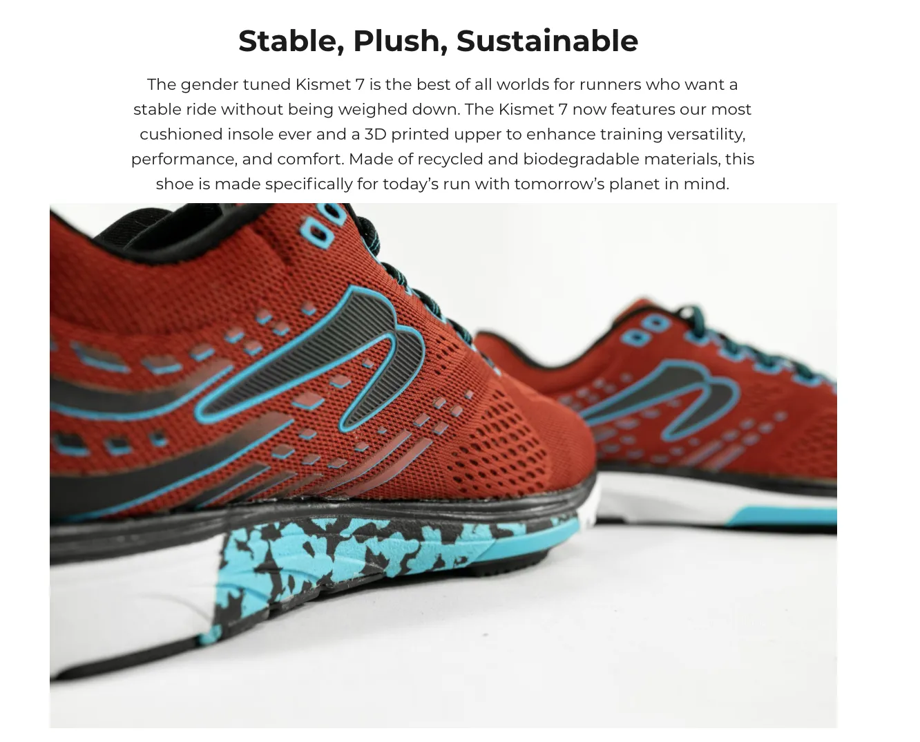 Newton Mens Kismet 7 Running Shoes Runners Sneakers - Maroon/Blue