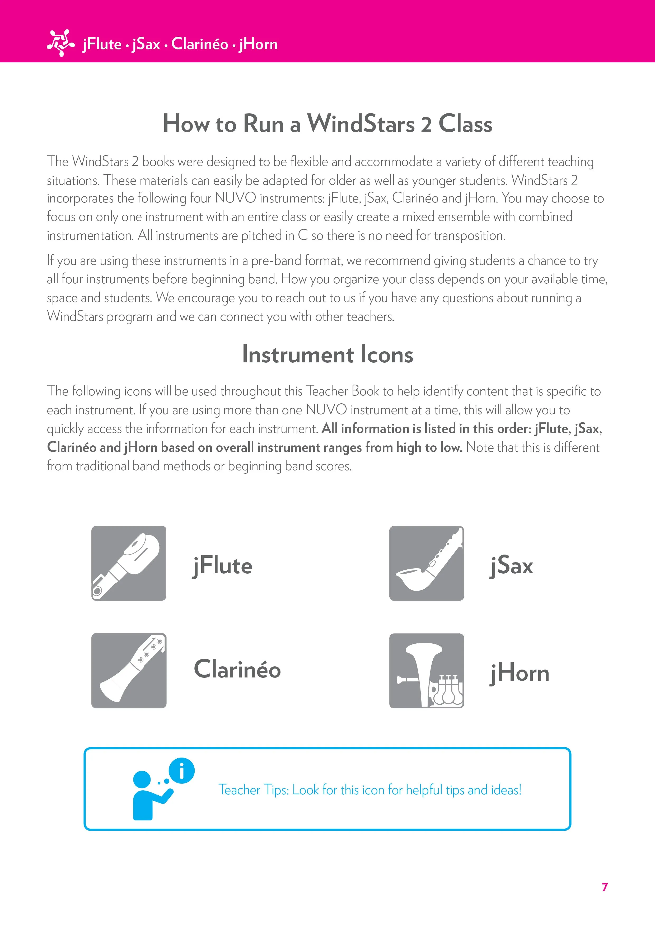 Nuvo WindStars 2 Instrument Essentials – Teachers’ book