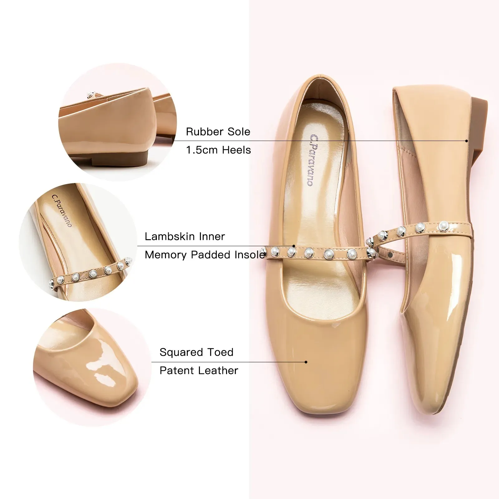 Pearl-Strap Mary Jane (Clara)