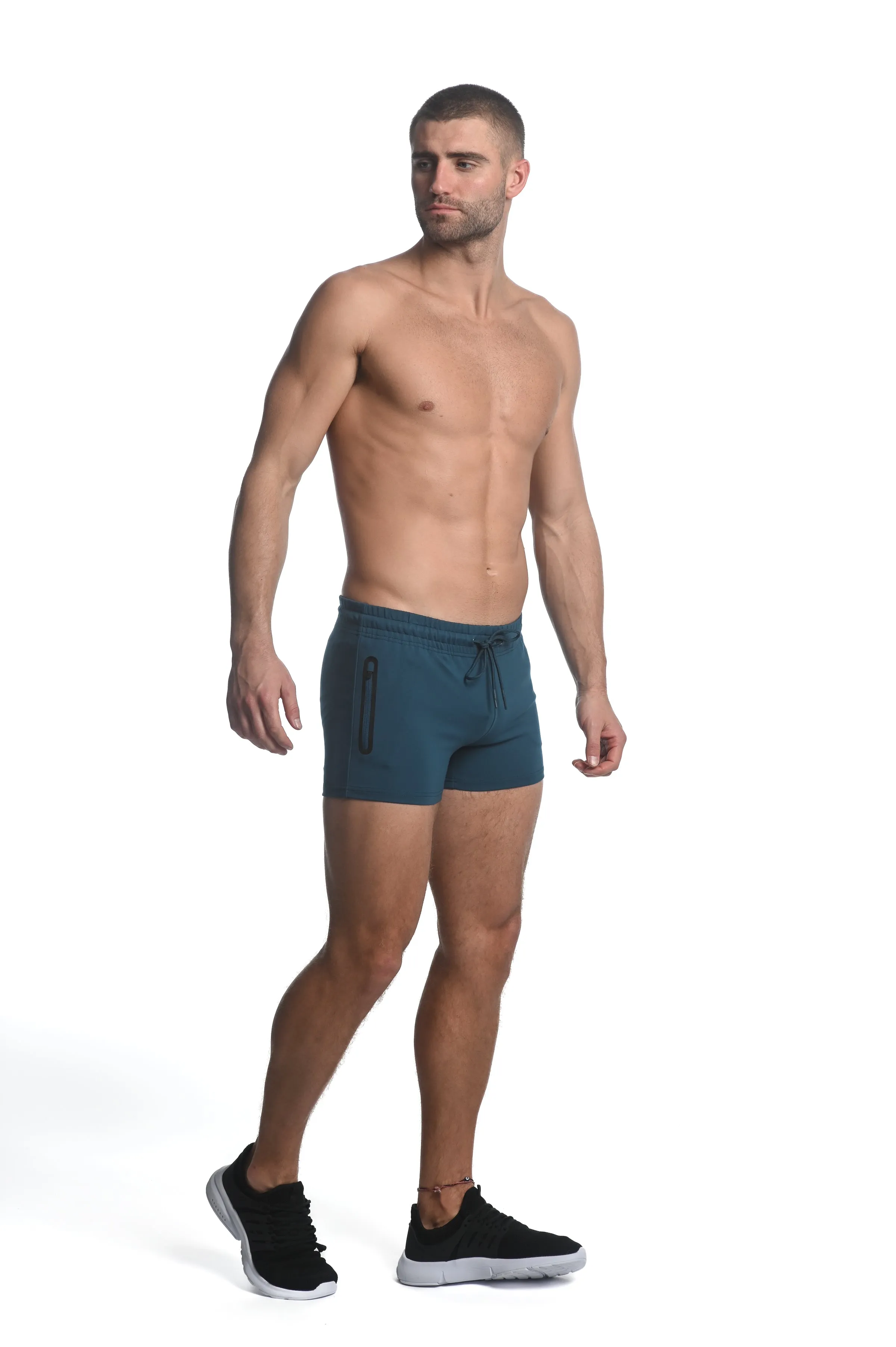 PETROL VAULT GYM-TECH 3.5" INSEAM STRETCH SHORTS W/ HEAT WELD ZIPPERS ST-10500
