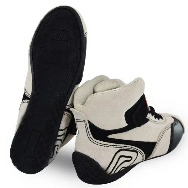 RRS FIA Fireproof Racing Boots - White
