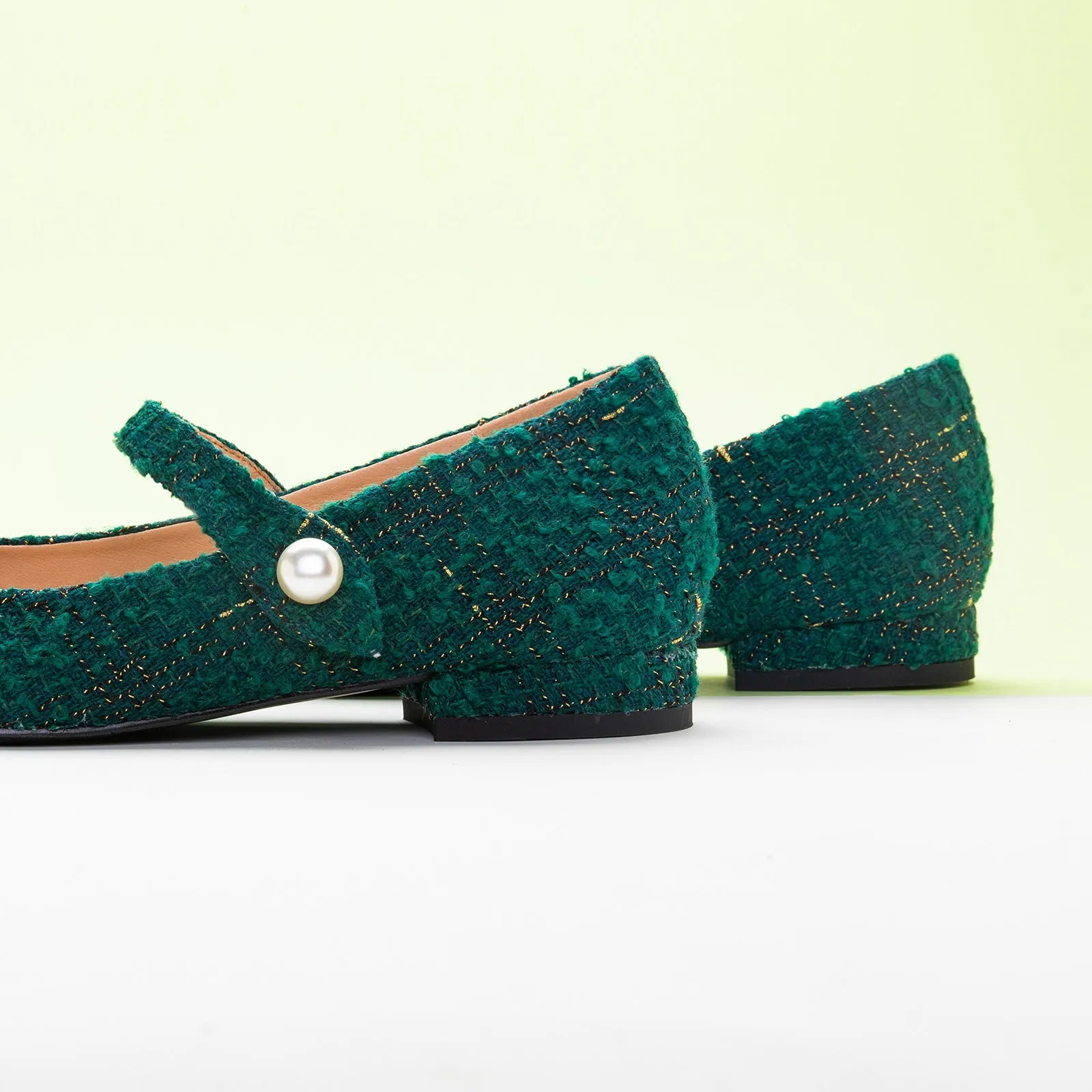 Single-Strap Tweed Mary Jane (Clara)