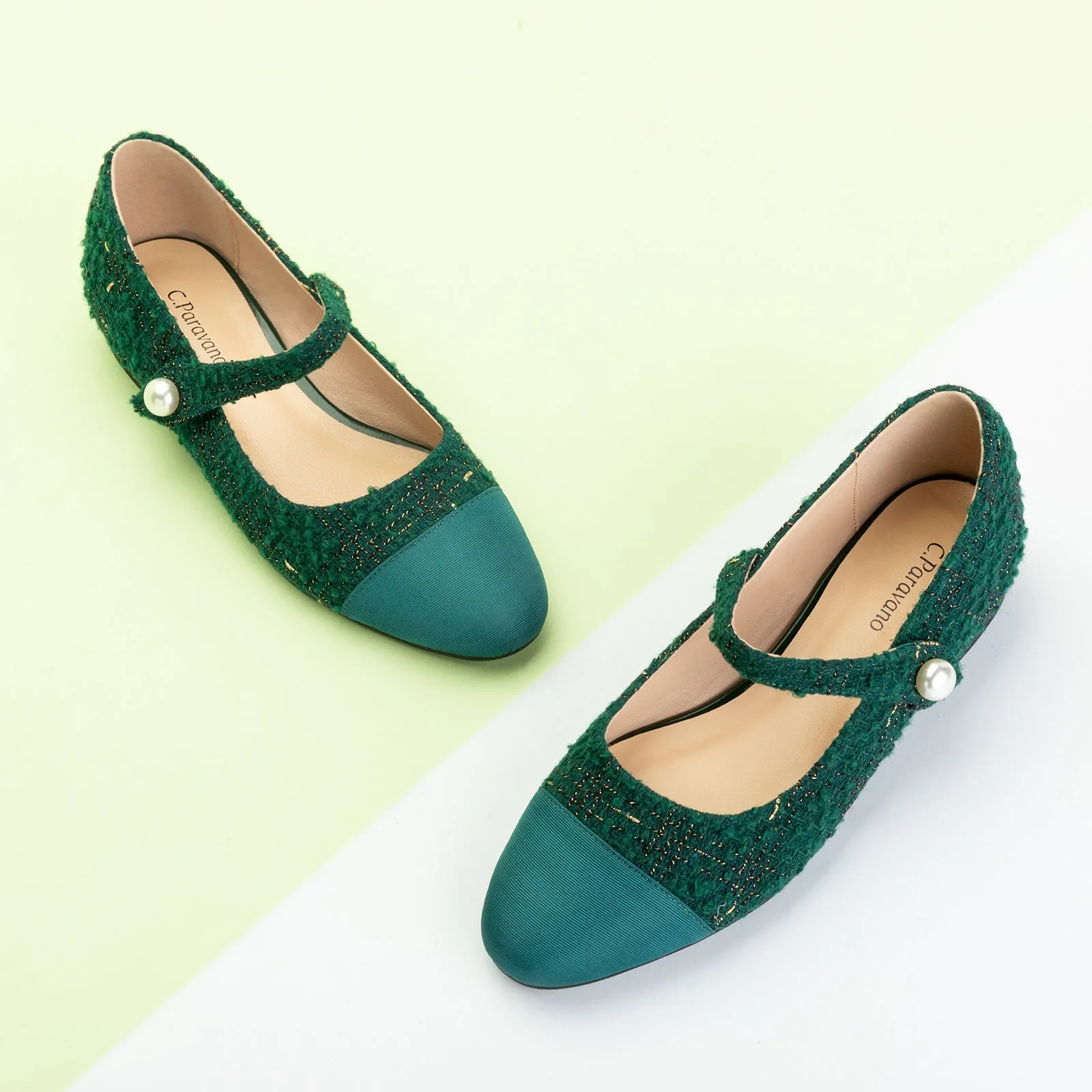Single-Strap Tweed Mary Jane (Clara)