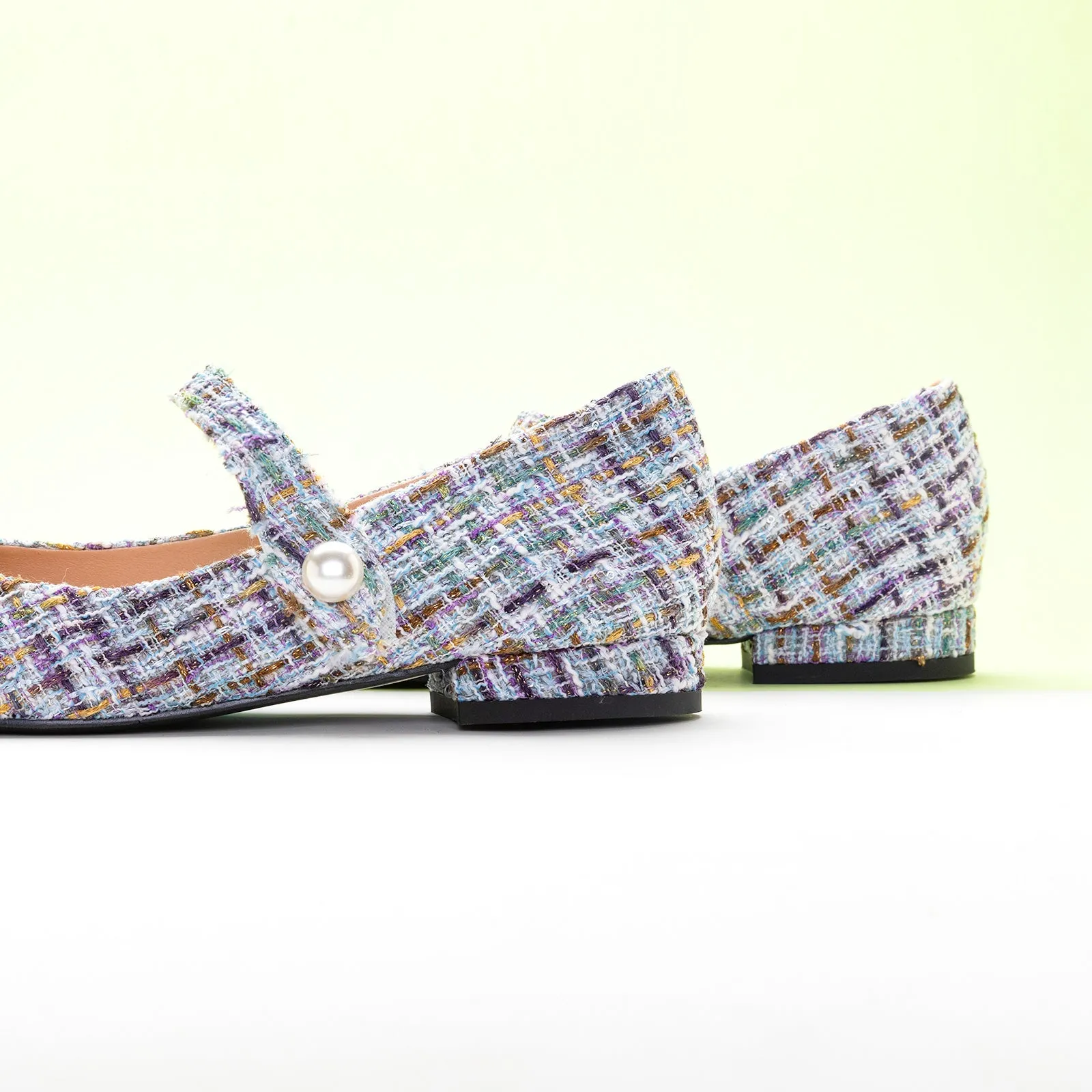 Single-Strap Tweed Mary Jane (Clara)