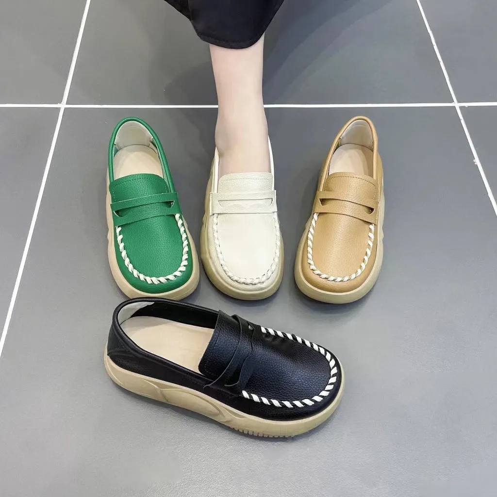 Soft Thick Soled Leisure Loafers