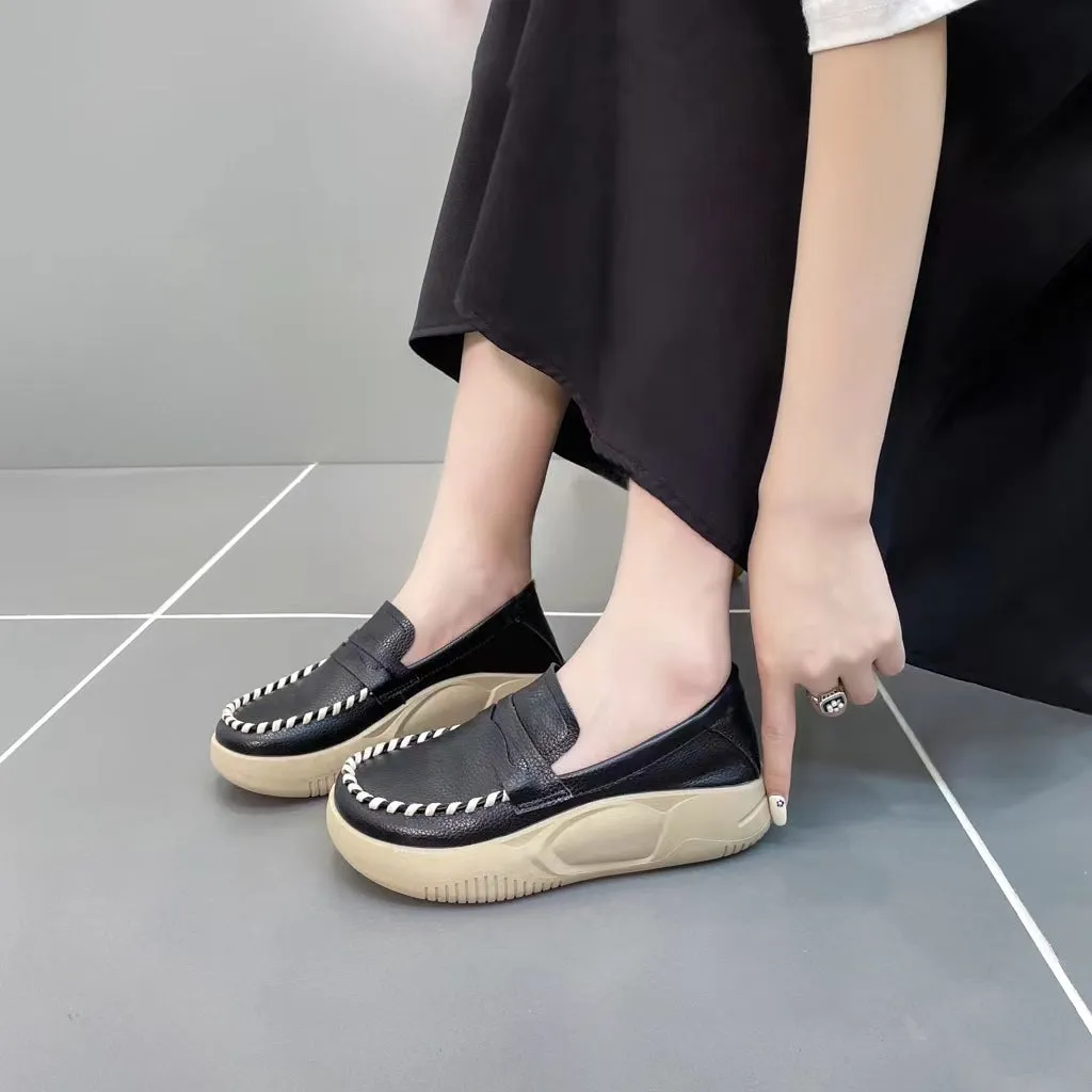 Soft Thick Soled Leisure Loafers