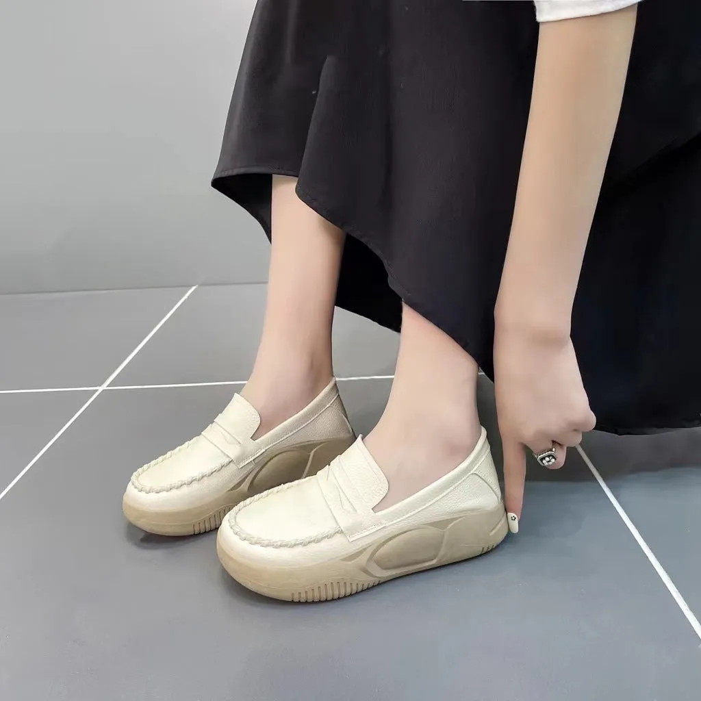 Soft Thick Soled Leisure Loafers