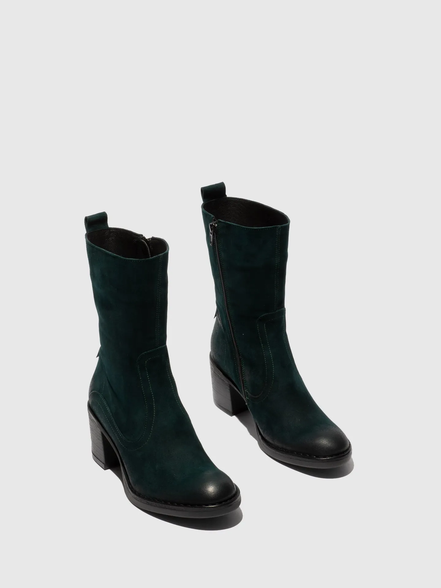 Zip Up Ankle Boots BORE072FLY RANCH DK. PETROL